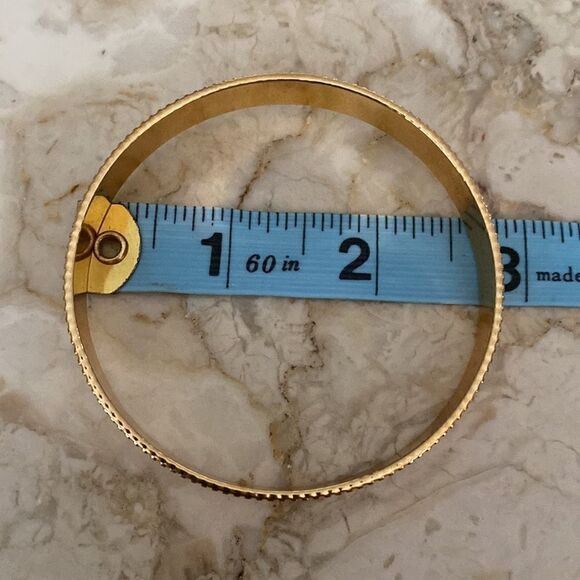 Gold Tone Bangles Bracelets Trio Set “Mother” - Picture 9 of 10